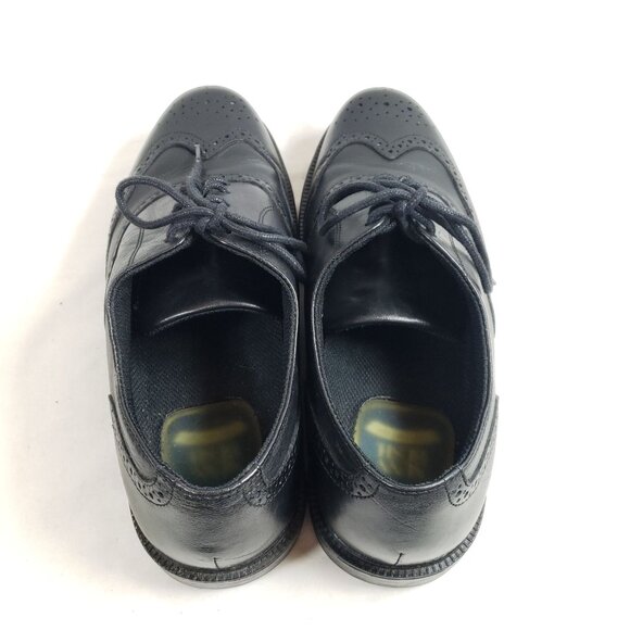 Nunn Bush Mens Size 10 Black Leather Wingtip Dress Shoes - Picture 7 of 9